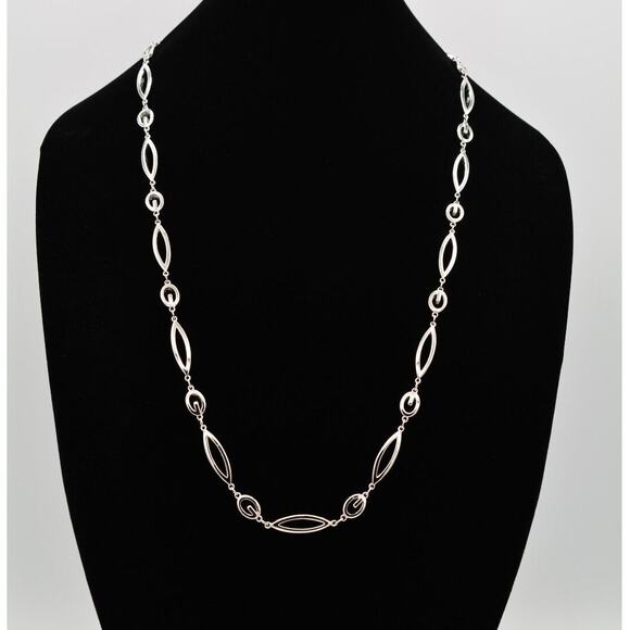 Givenchy Vintage Logo Chain Necklace G Linked Unisex Chunky Signed NOS 1980s - Picture 1 of 16